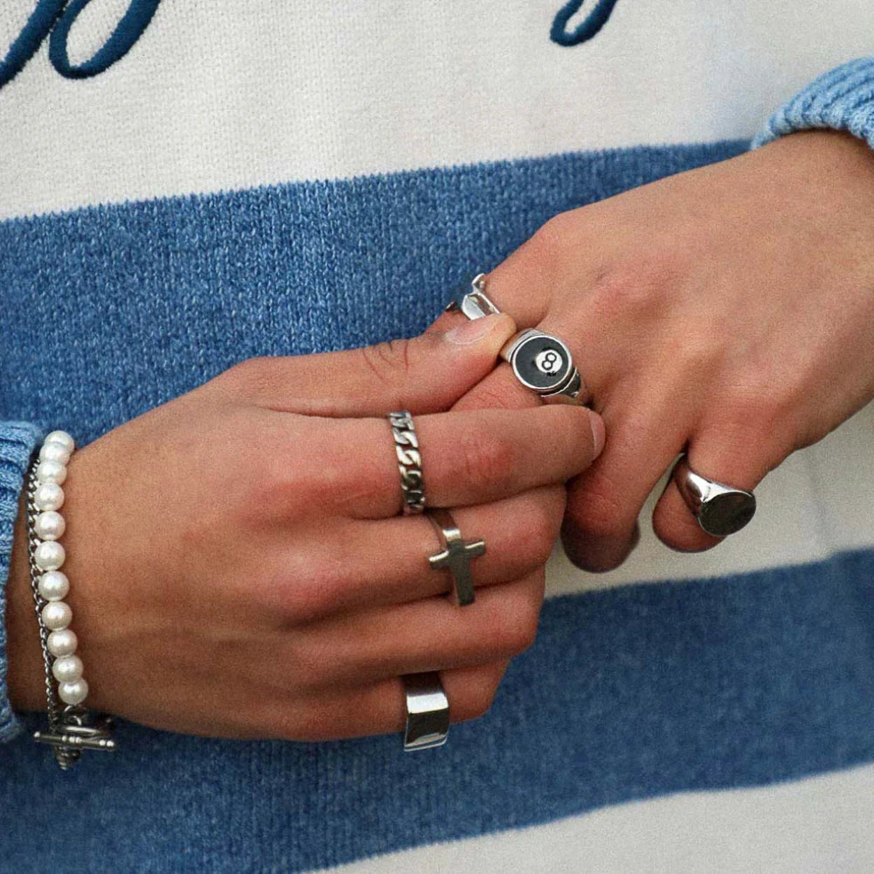 CHAIN RING | SILVER - Bozhirings
