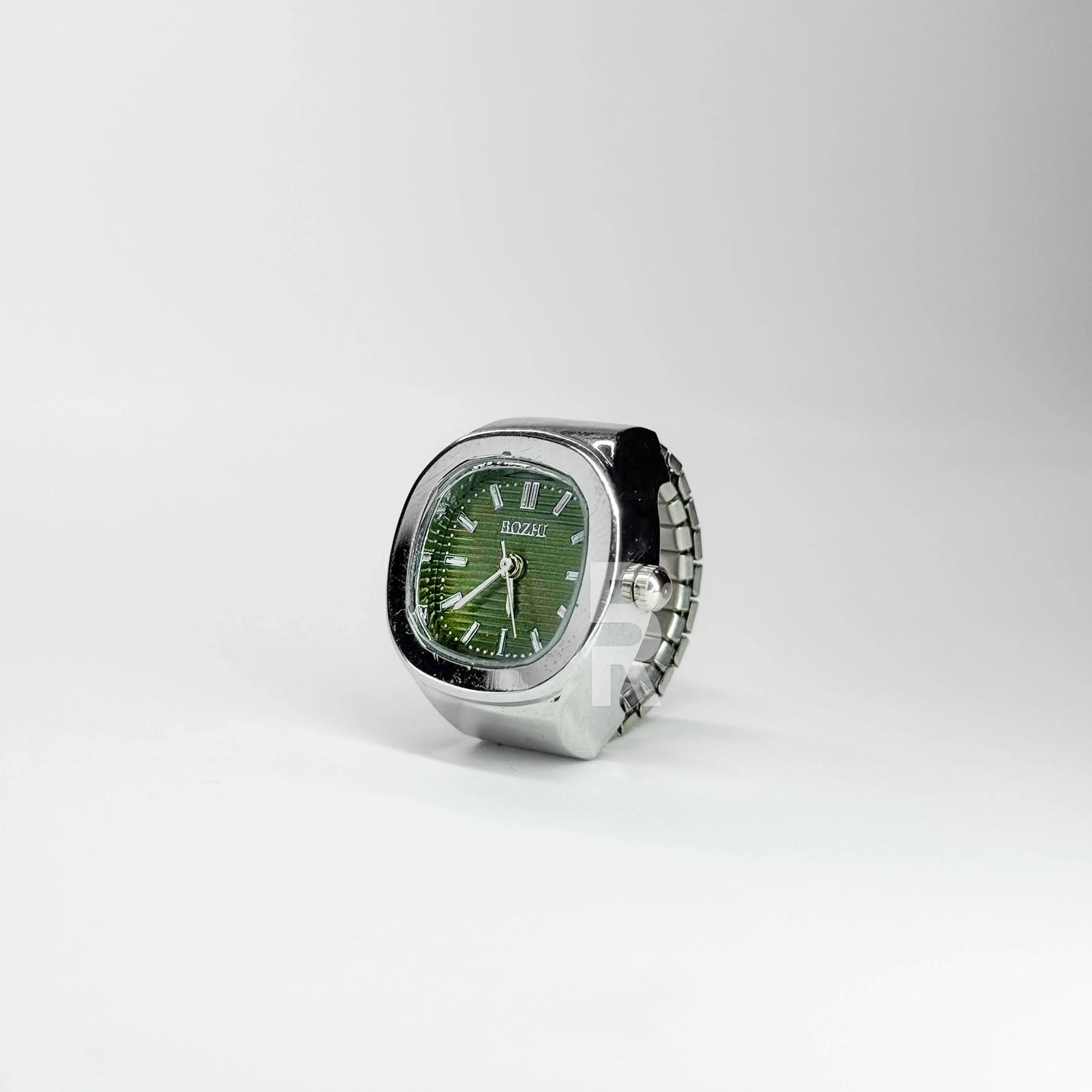 NAUTILUS RING | SILVER GREEN - Bozhirings