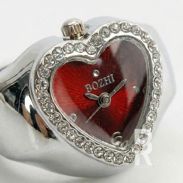 HEART RING | SILVER RED