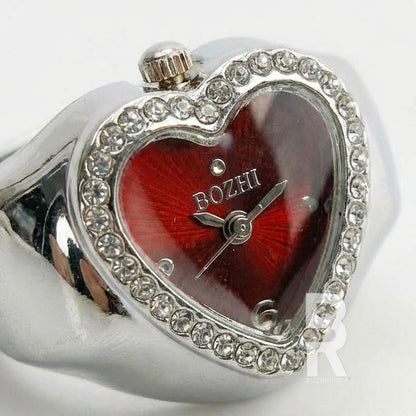 HEART RING | SILVER RED