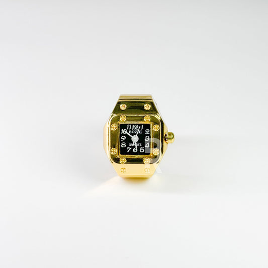SANTOS RING | GOLD BLACK