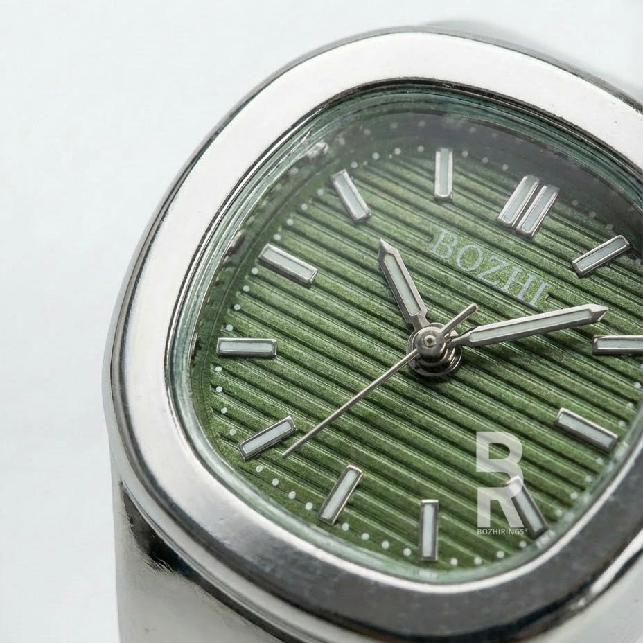 NAUTILUS RING | SILVER GREEN