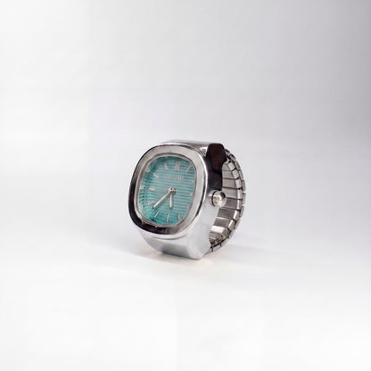 NAUTILUS RING | SILVER TIFFANY BLUE