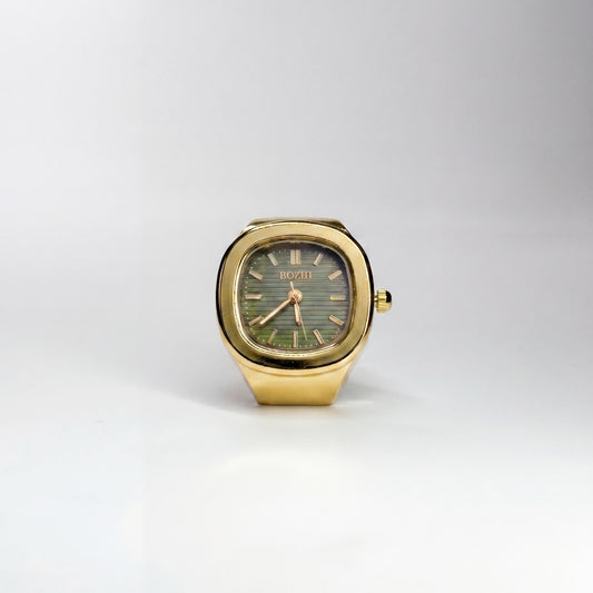 NAUTILUS RING | GOLD GREEN
