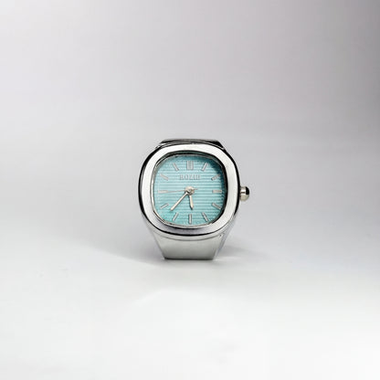 NAUTILUS RING | SILVER TIFFANY BLUE