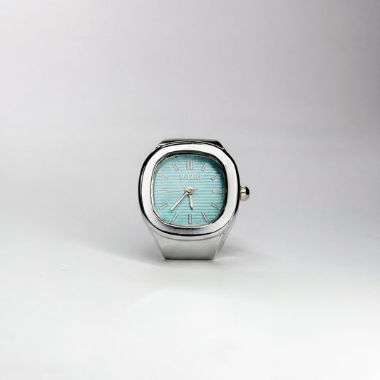 NAUTILUS RING | SILVER TIFFANY BLUE