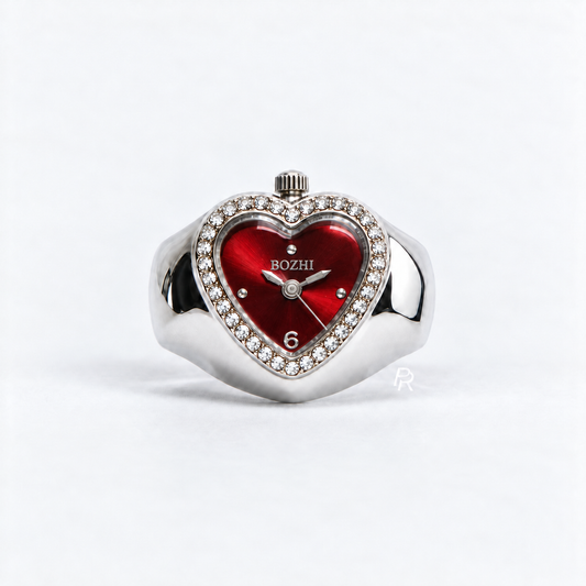 HEART RING | SILVER RED