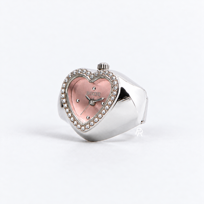 HEART RING | SILVER PINK