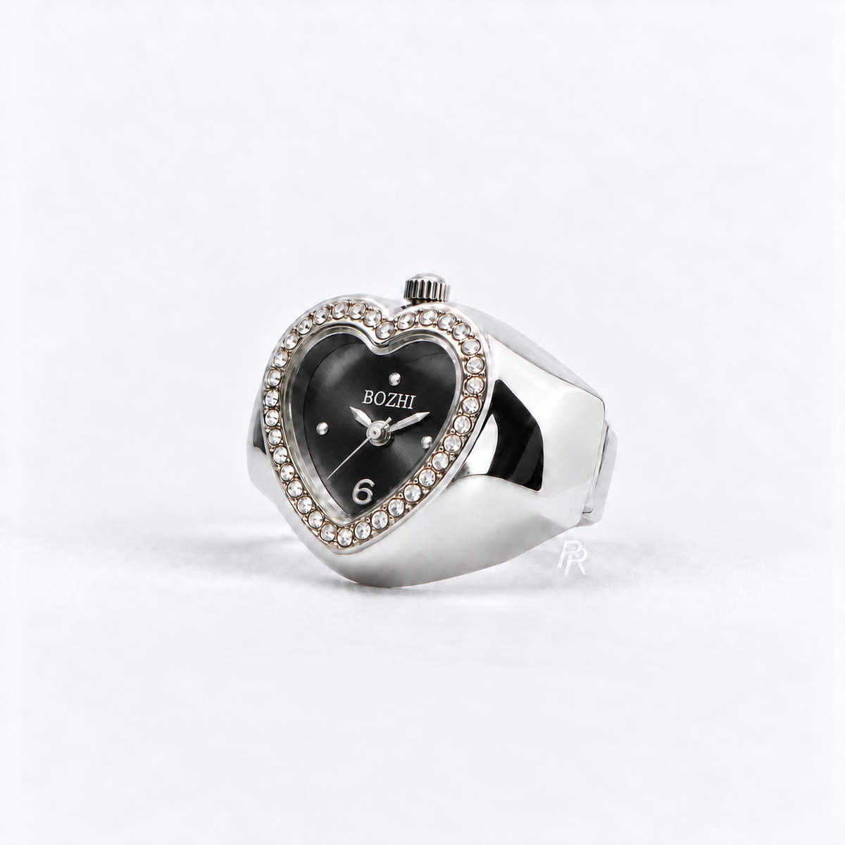 ANILLO DE CORAZÓN | GRIS PLATA