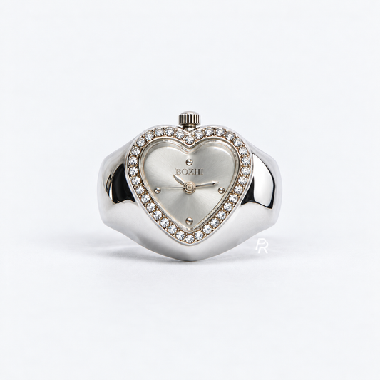 HEART RING | SILVER WHITE