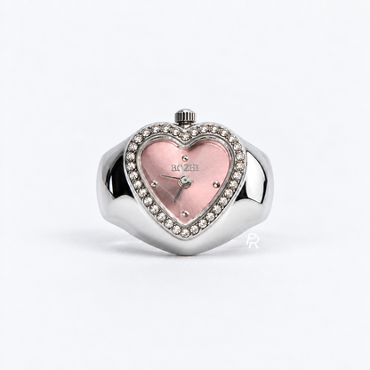 HEART RING | SILVER PINK