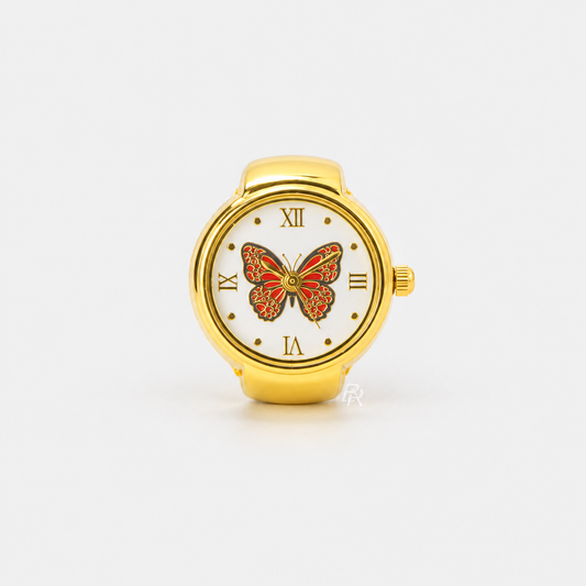 BUTTERFLY RING | GOLD RED
