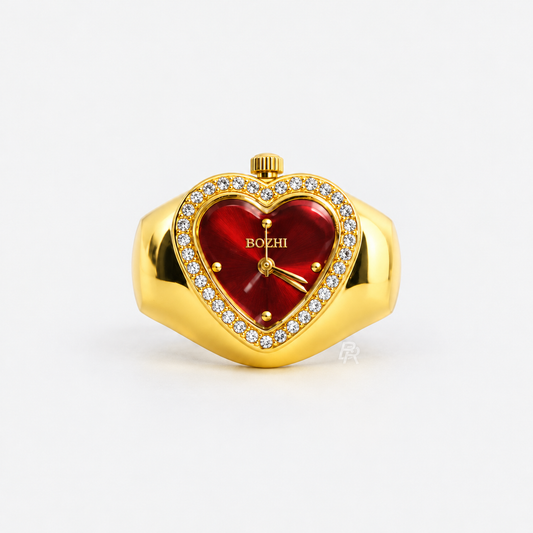 HEART RING | GOLD RED