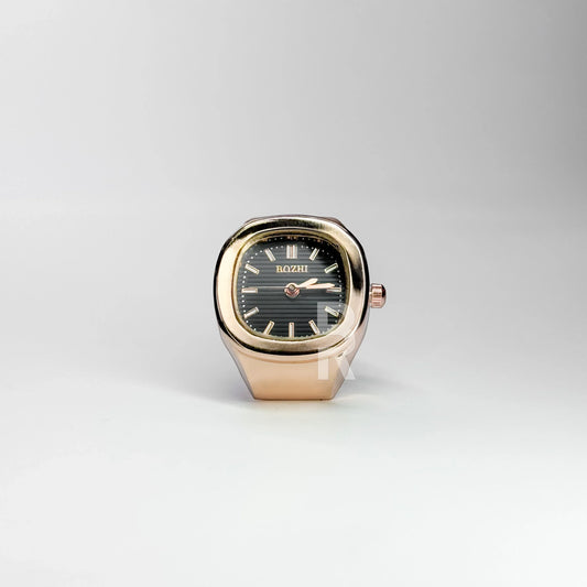 NAUTILUS RING | ROSE BLACK - Bozhirings