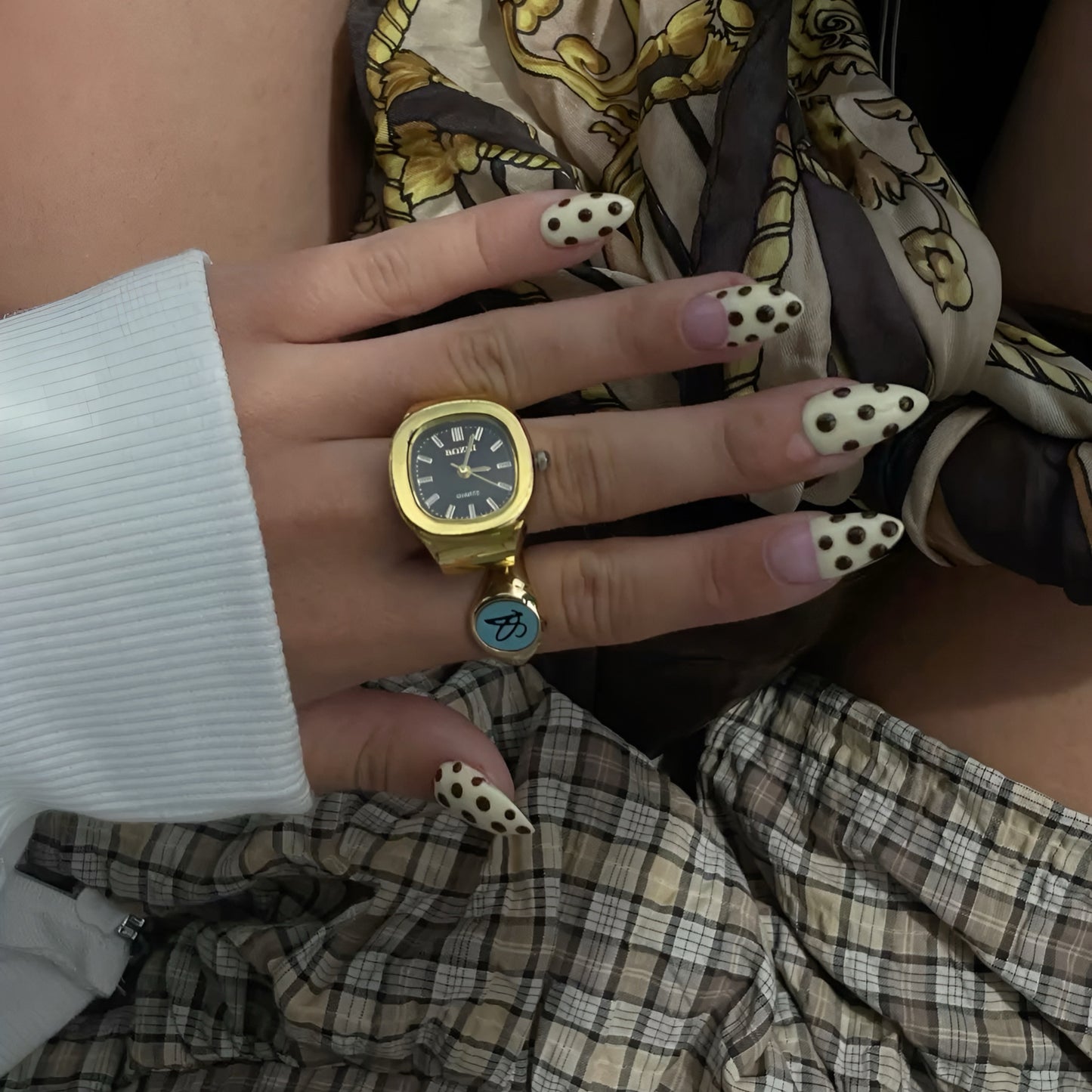 NAUTILUS RING | GOLD BLACK