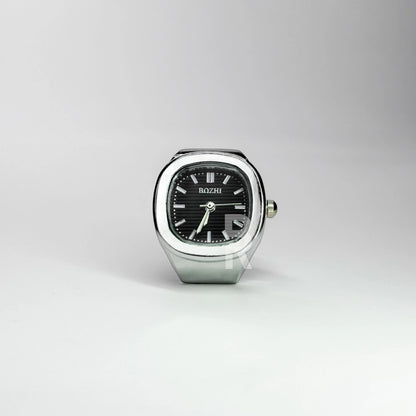 NAUTILUS RING | SILVER BLACK - Bozhirings