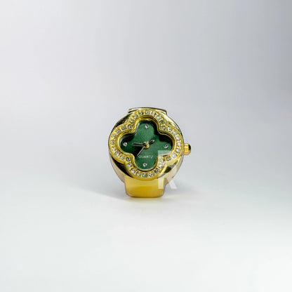 CLEEF RING | GOLD GREEN - Bozhirings