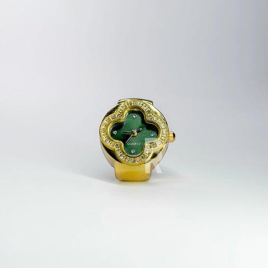CLEEF RING | GOLD GREEN - Bozhirings