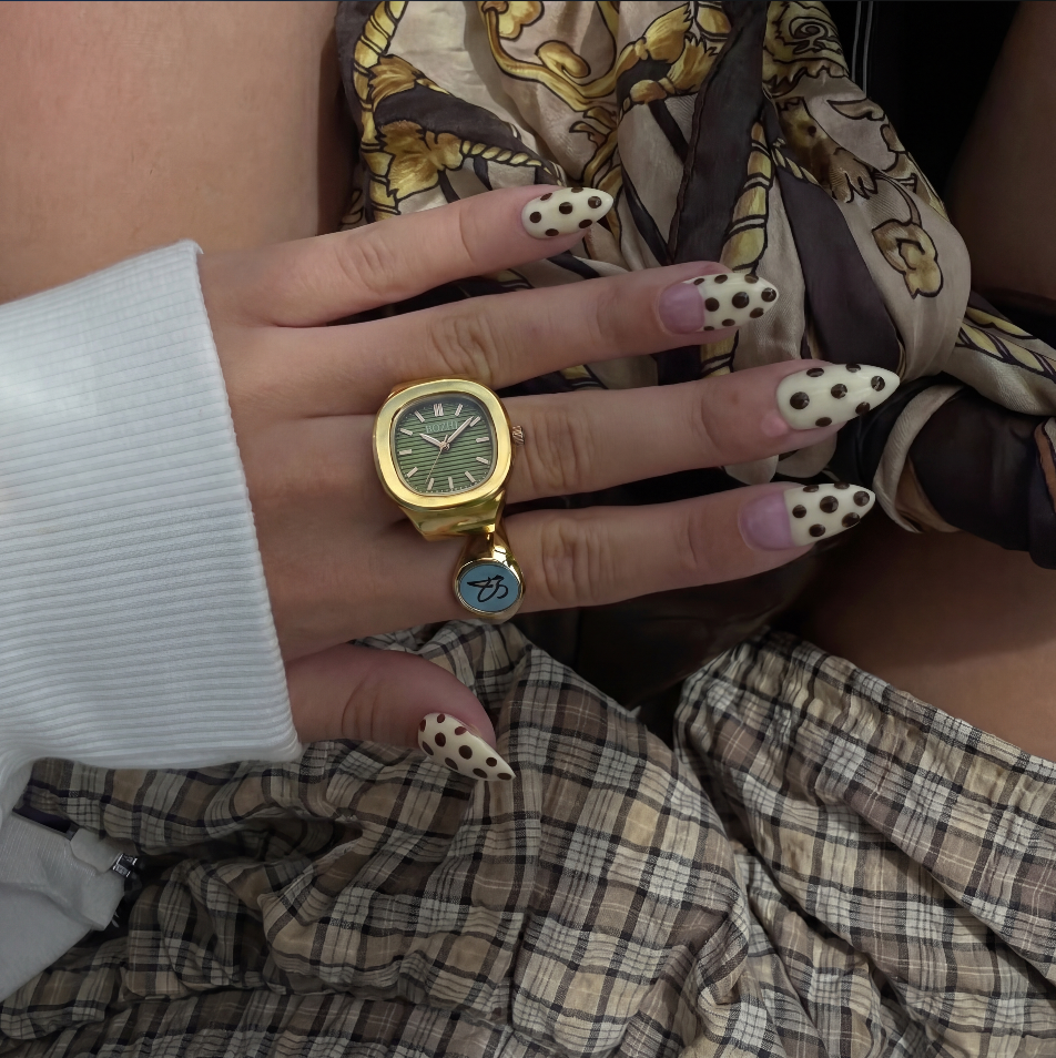 NAUTILUS RING | GOLD GREEN