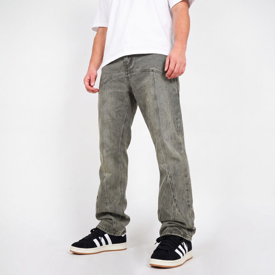 Bozhi Jeans Button Straight