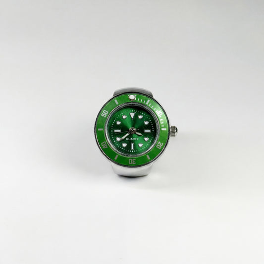 GMT RING | SILVER GREEN
