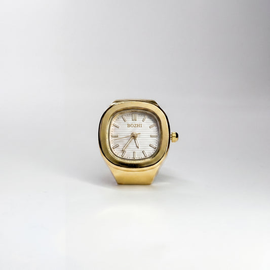 NAUTILUS RING | GOLD WHITE