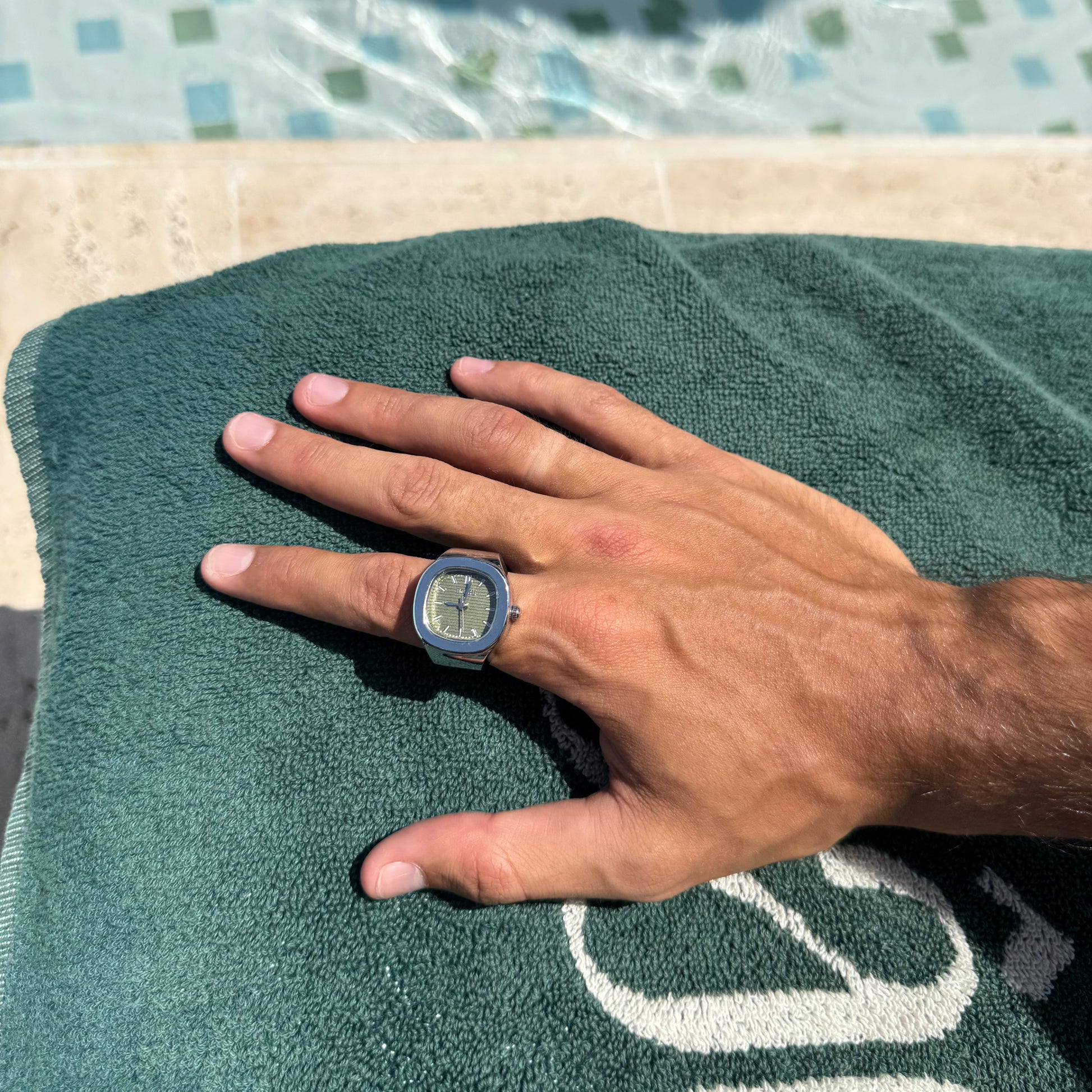 NAUTILUS RING | SILVER GREEN – Bozhirings NAUTILUS RING | SILVER GREEN – Bozhirings