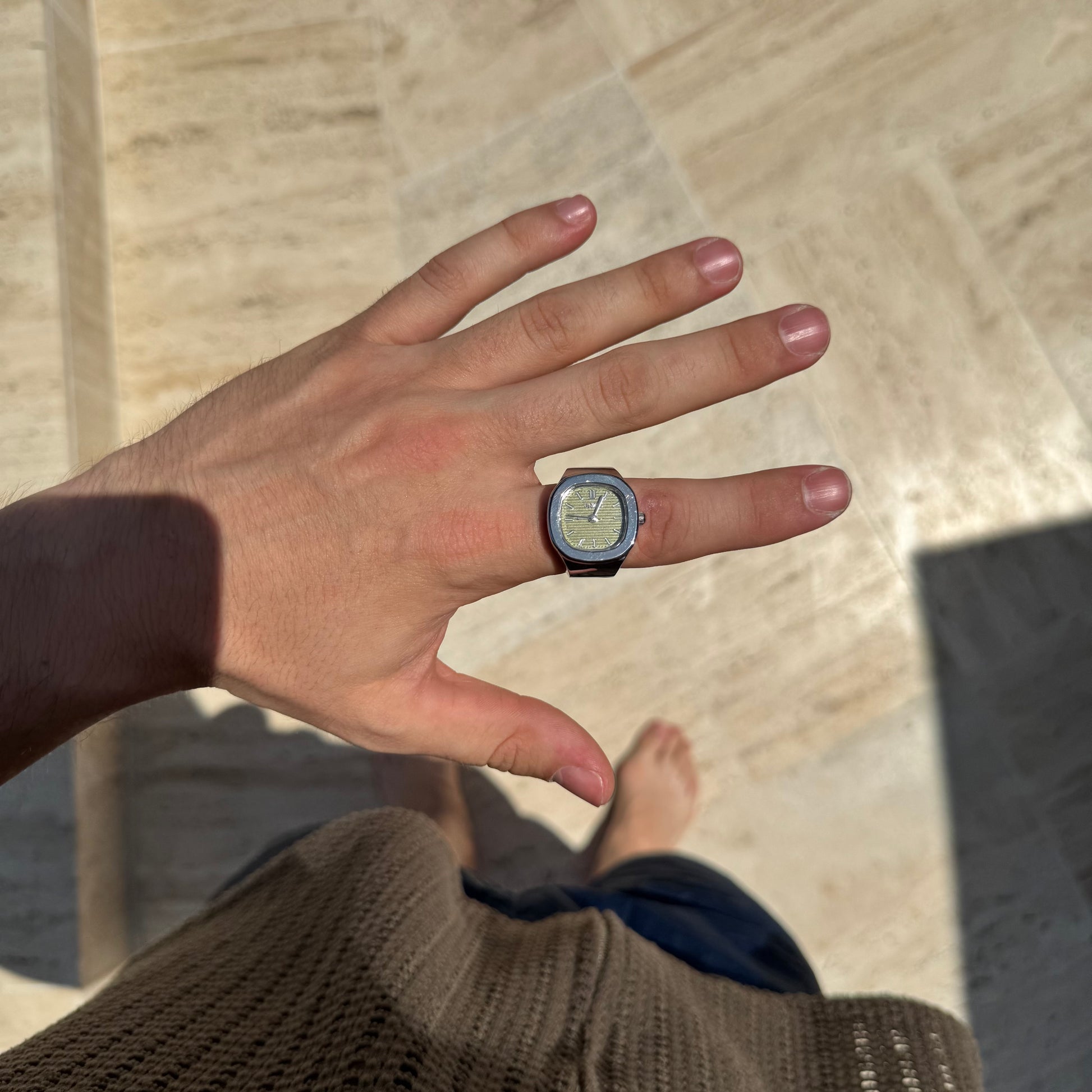 NAUTILUS RING | SILVER GREEN – Bozhirings NAUTILUS RING | SILVER GREEN – Bozhirings