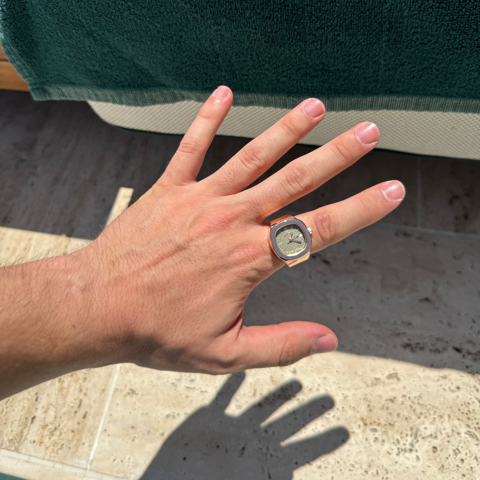 NAUTILUS RING | ROSE GREEN - Bozhirings
