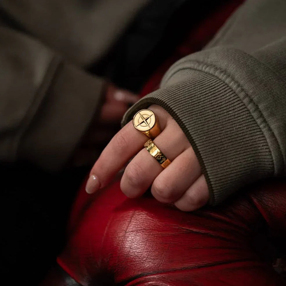 COMPASS RING | GOLD - Bozhirings