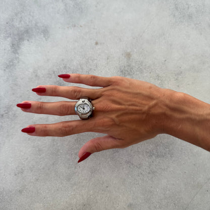 BARI RING | SILVER WHITE