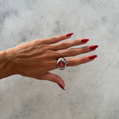 BARI RING | SILVER RED