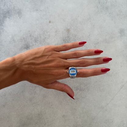 DIGITALE RING | SILVER BLUE