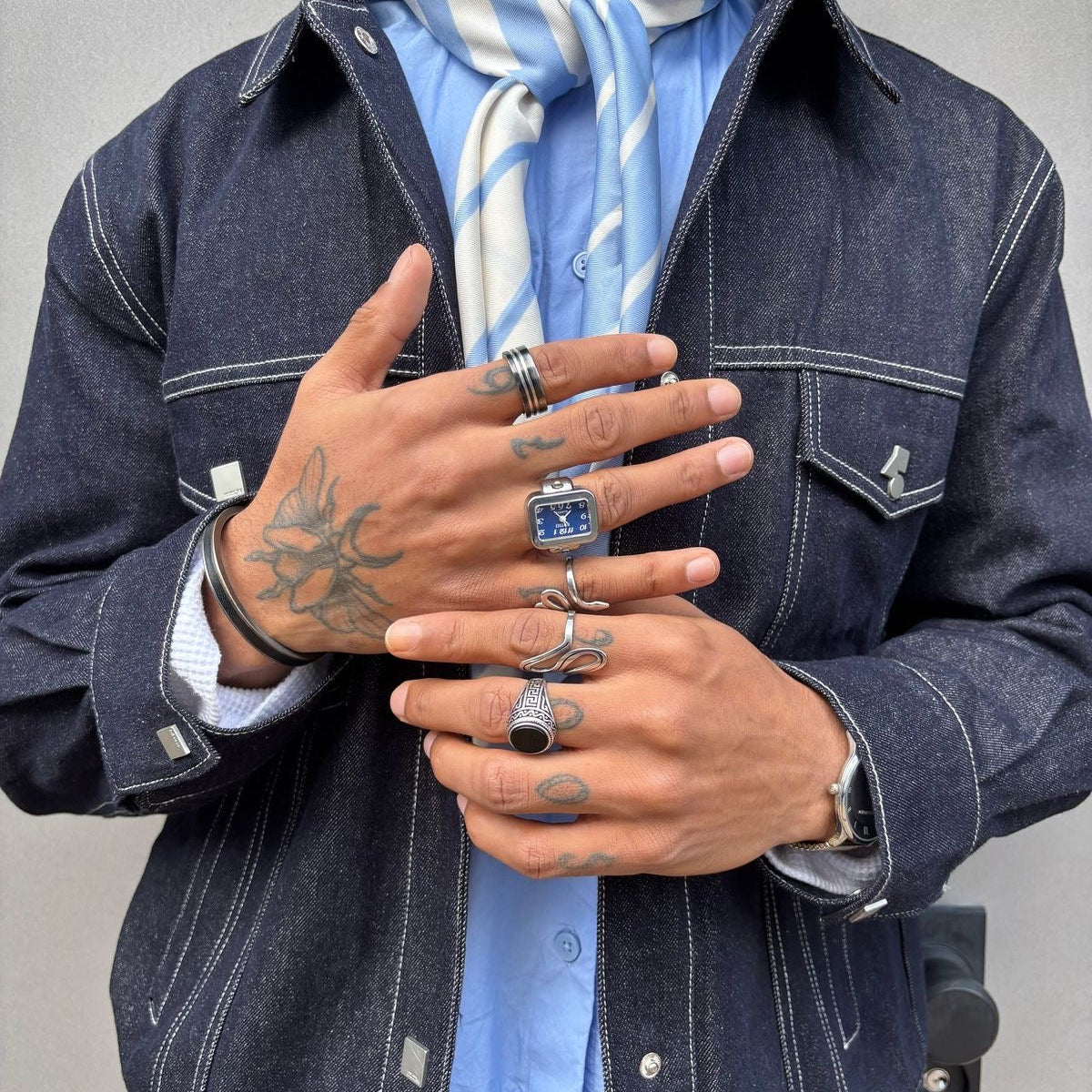 VINTAGE RING I SILVER BLUE