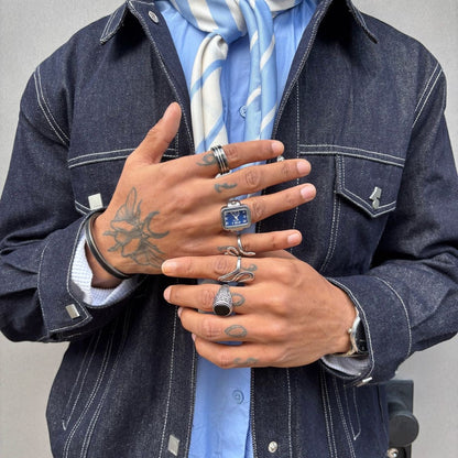 VINTAGE RING I SILVER BLUE