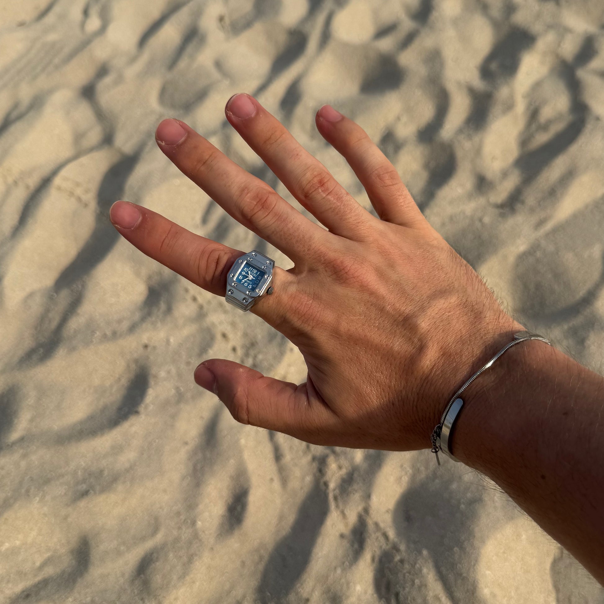 SANTOS RING | SILVER BLUE - Bozhirings