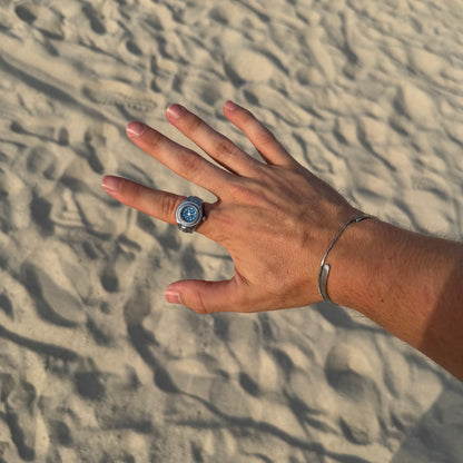 MILANO RING | SILVER BLUE - Bozhirings