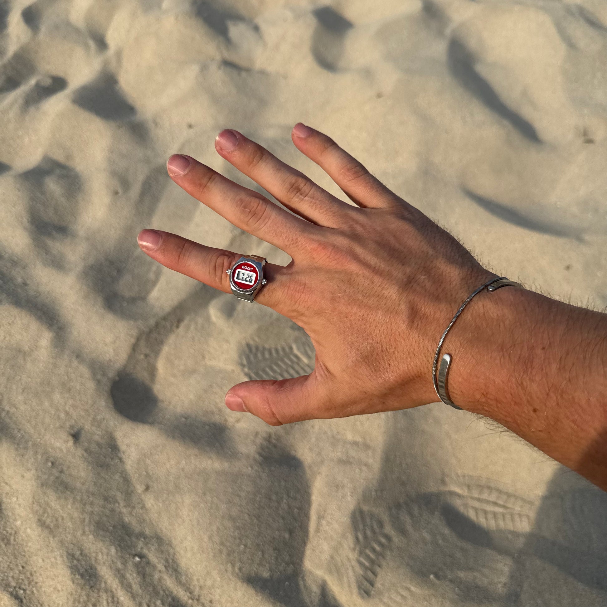 DIGITALE RING | SILVER RED - Bozhirings