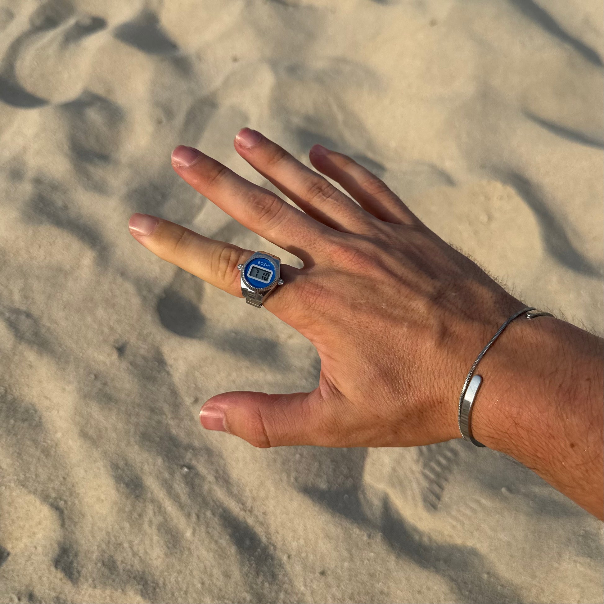 DIGITALE RING | SILVER BLUE - Bozhirings