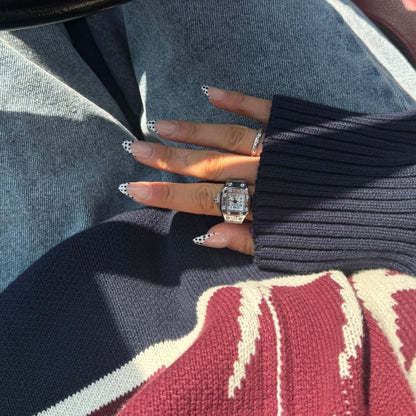 SANTOS RING | SILVER WHITE