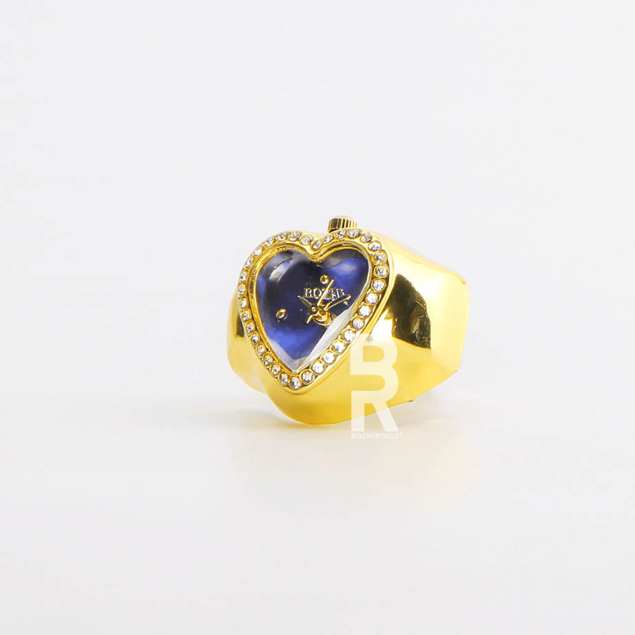 HEART RING | GOLD BLUE