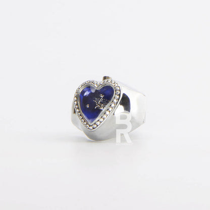 HEART RING | SILVER BLUE