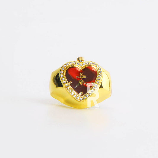 HEART RING | GOLD RED