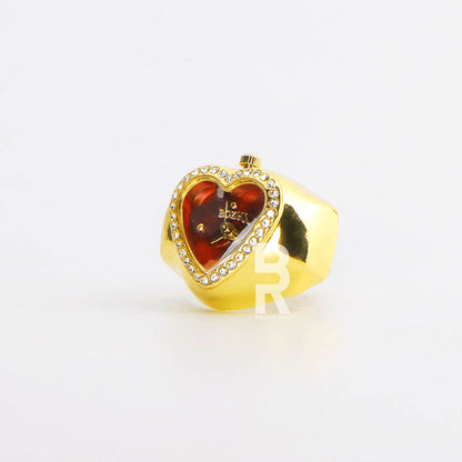 HEART RING | GOLD RED