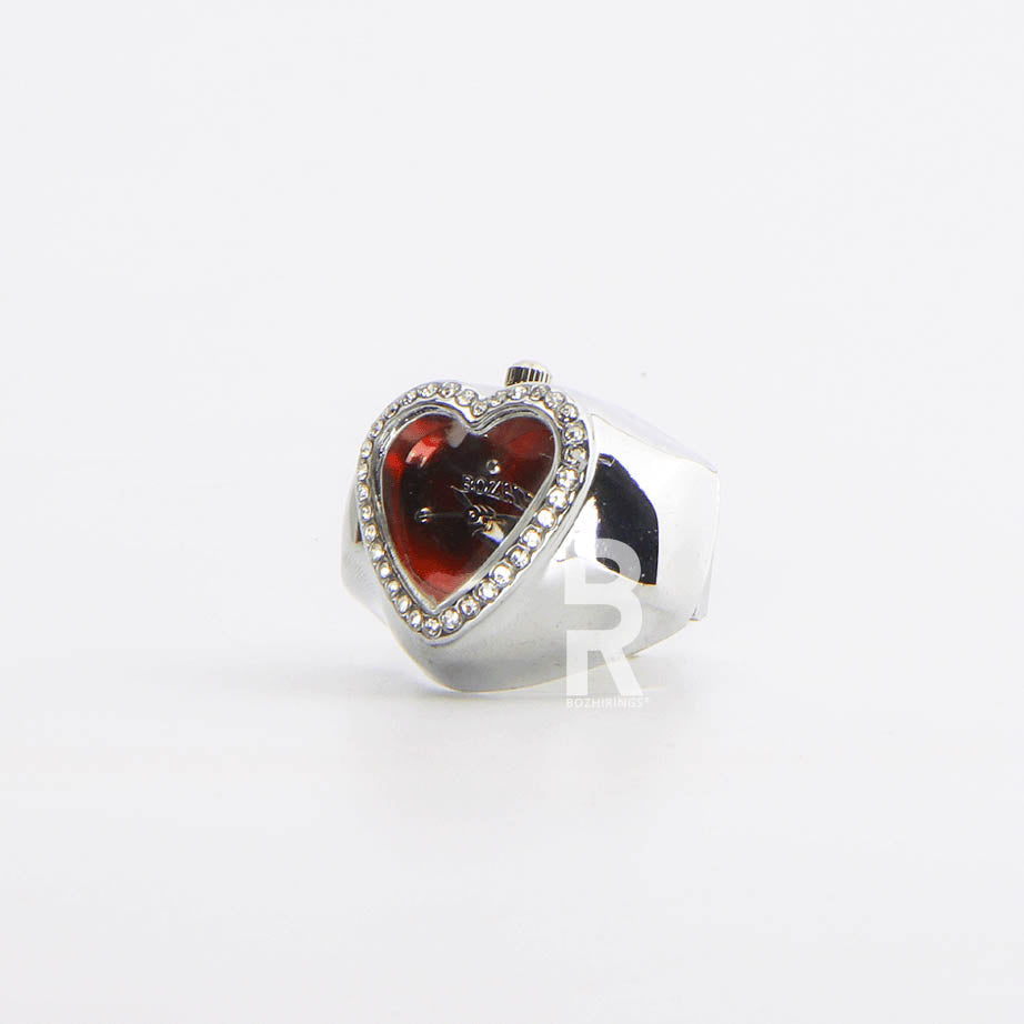 HEART RING | SILVER RED