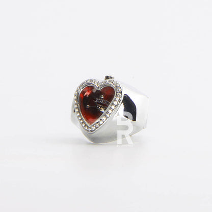 HEART RING | SILVER RED