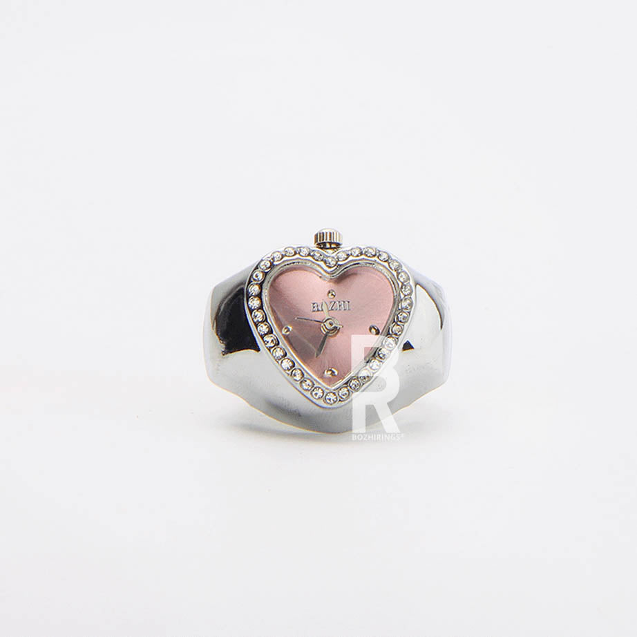 HEART RING | SILVER PINK