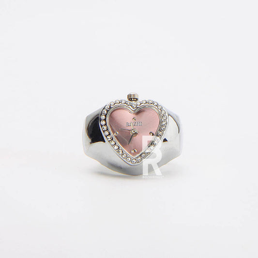 HEART RING | SILVER PINK