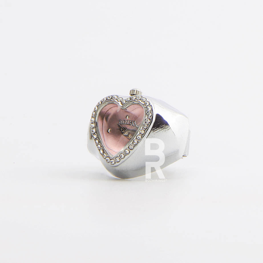 HEART RING | SILVER PINK