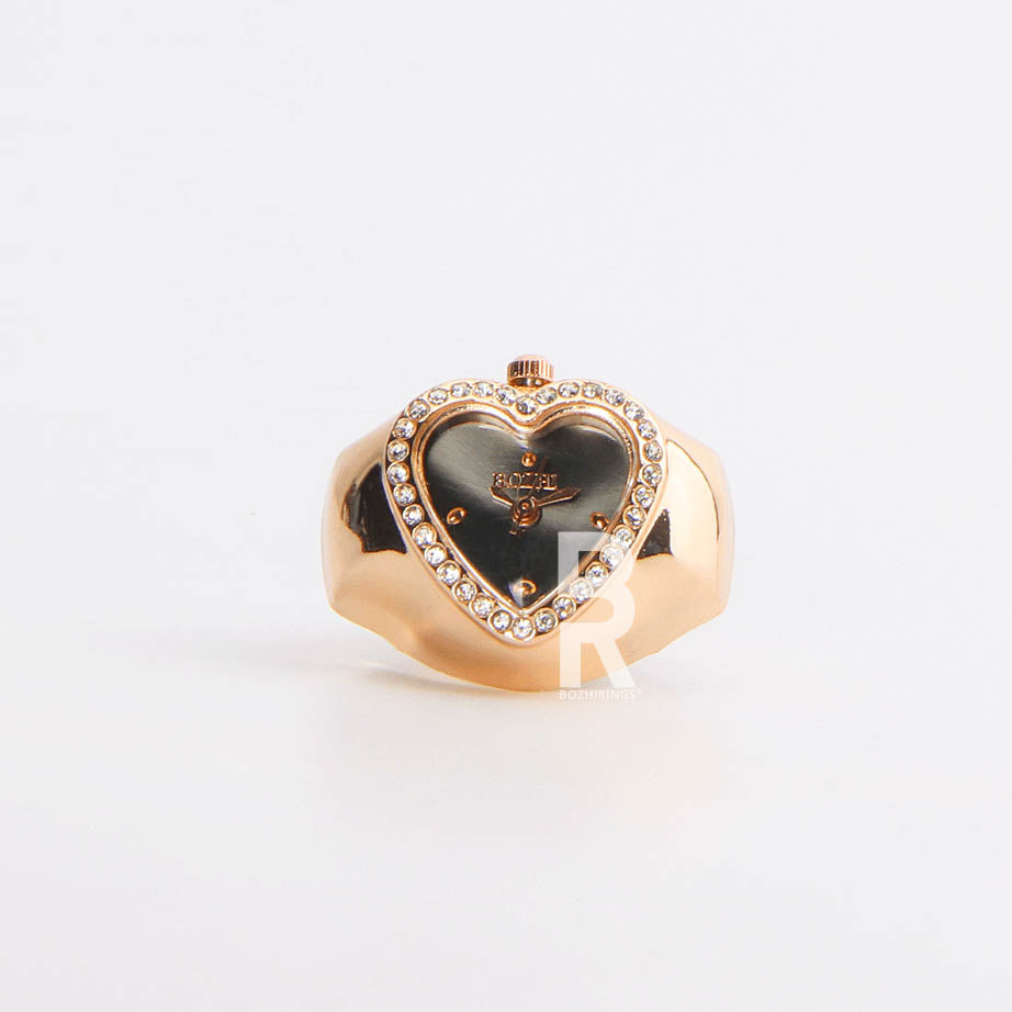 HEART RING | ROSE DARK GRAY